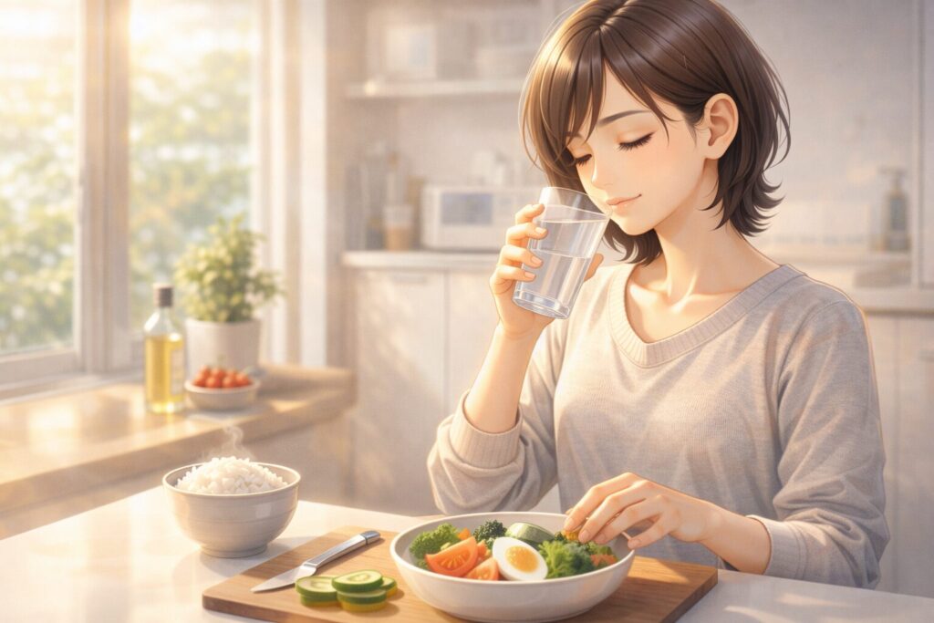 キッチンでの静かなひととき