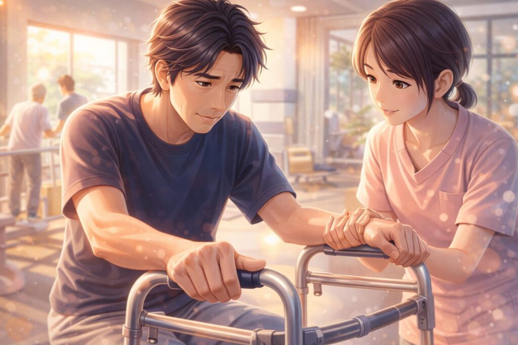 リハビリの決意と支え