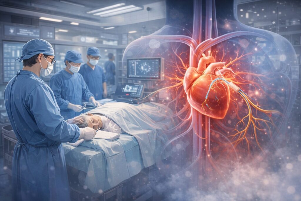 カテーテル治療の手術シーン