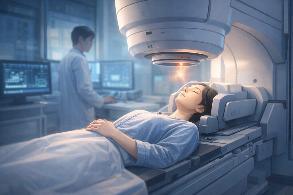 放射線治療室での治療