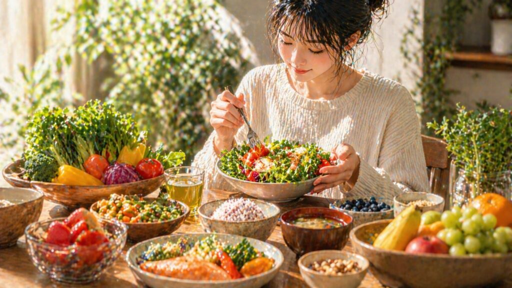 健康的な食事のひととき