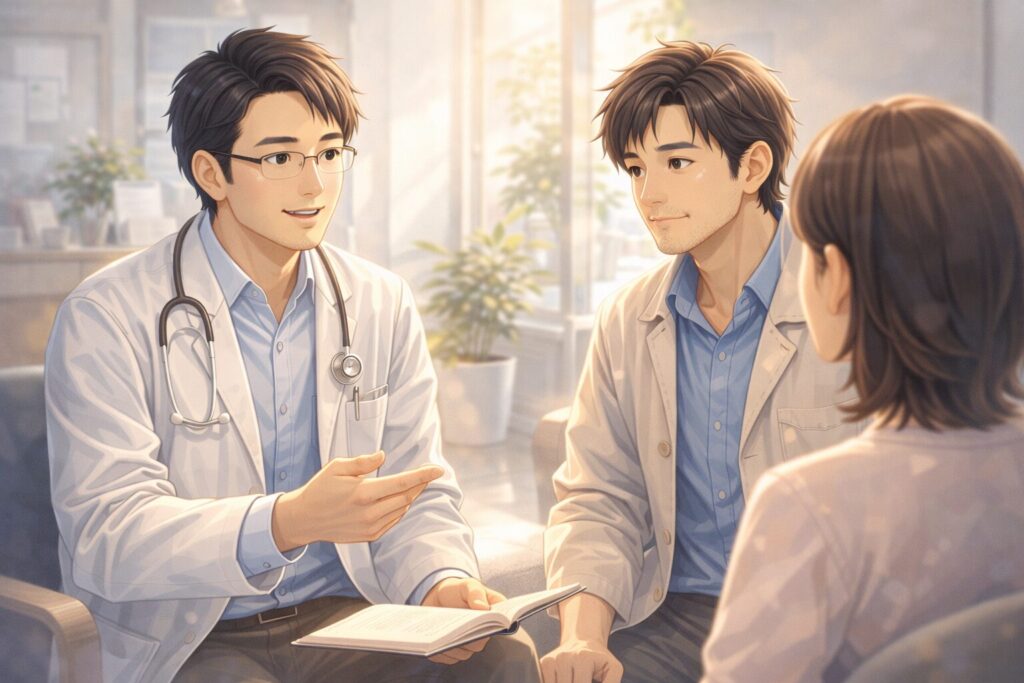 診察室での穏やかな会話