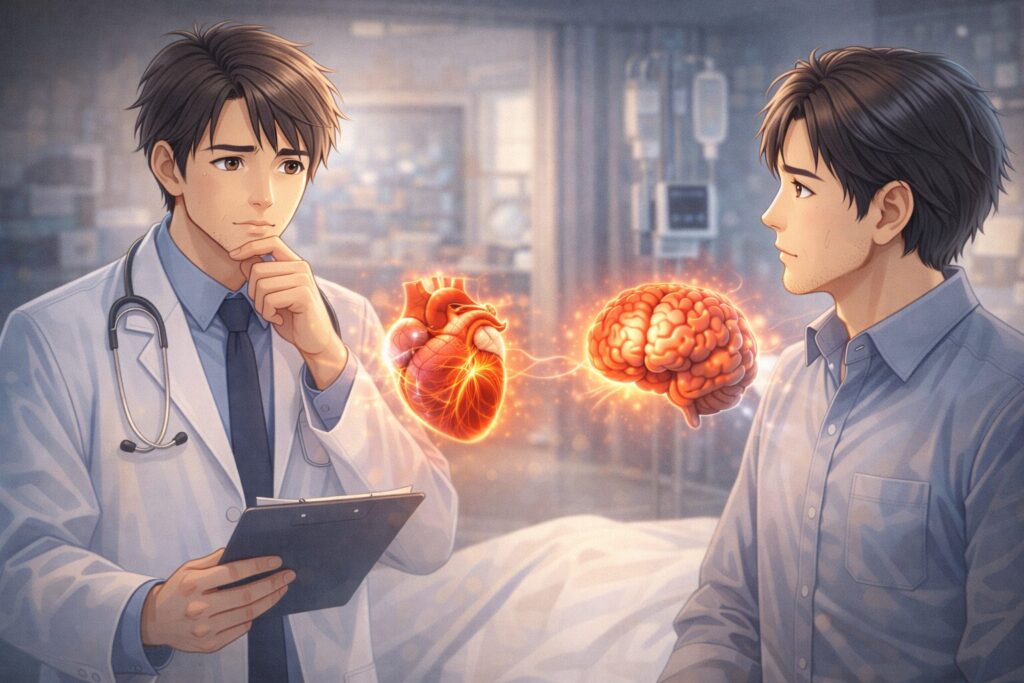 医師と患者、ホログラム診断