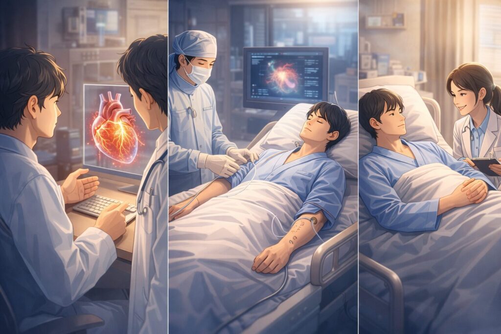 医療の流れ：相談から回復まで