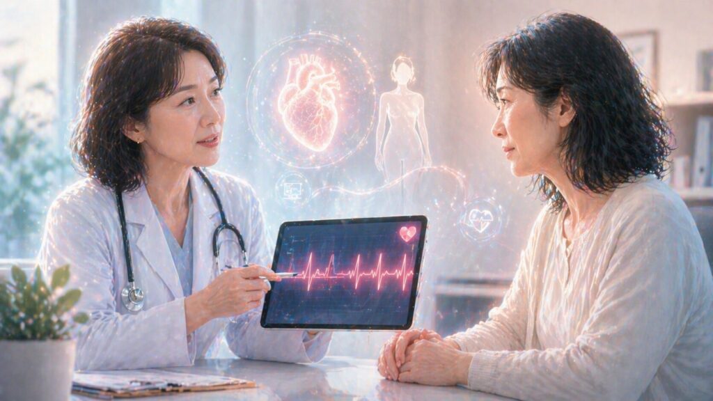 医療相談の未来的な瞬間