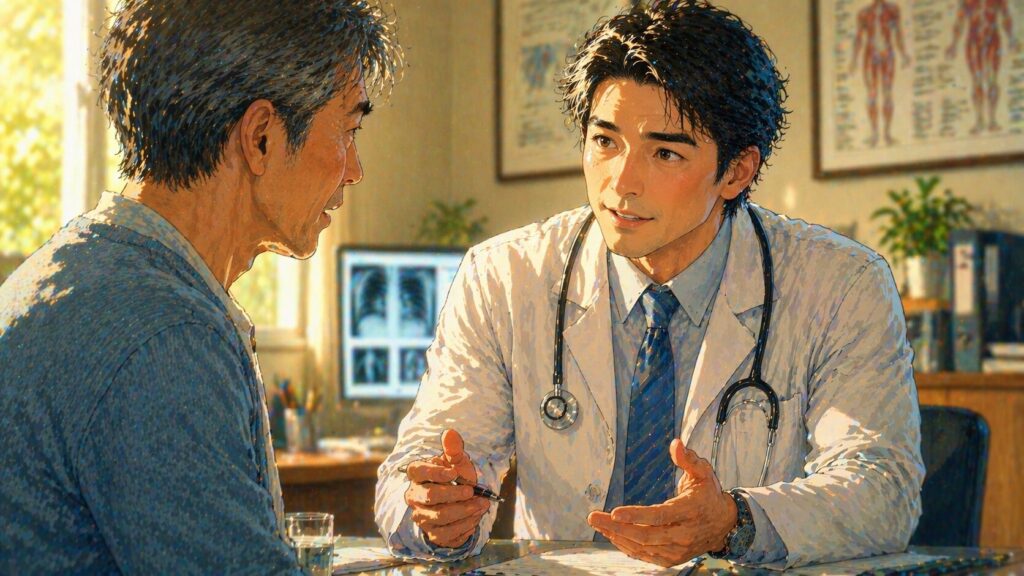 温かな光の中での診察