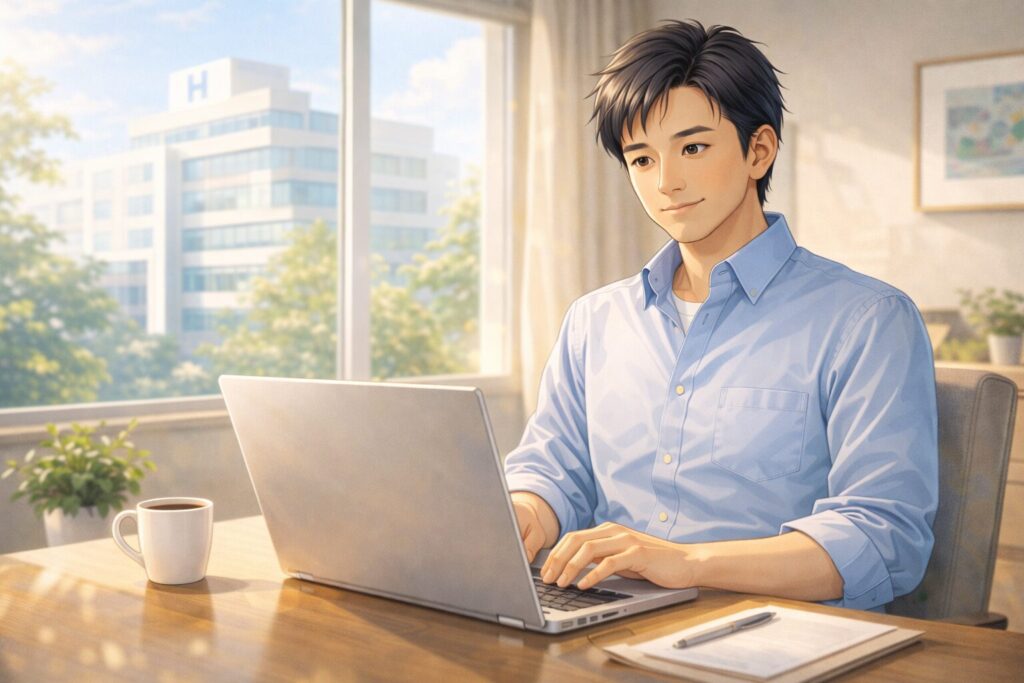 自宅オフィスでの集中作業