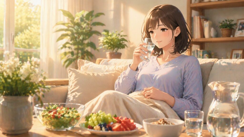 午後のリラックスしたひととき