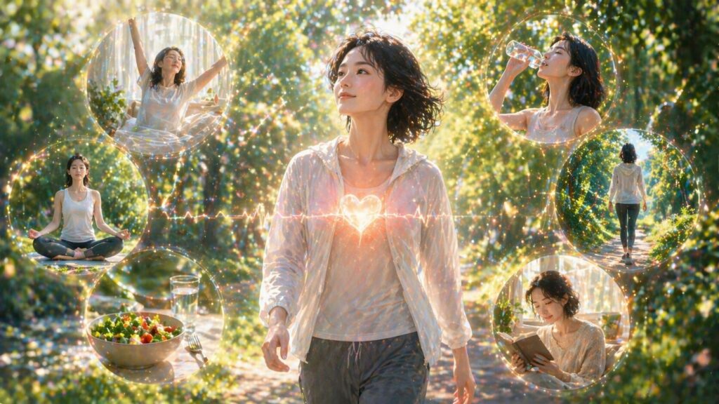 健康的なライフスタイルの調和