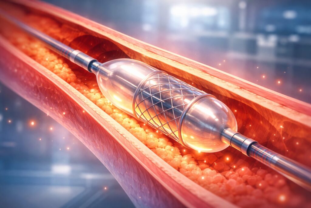 バルーンアンジオプラスティの解剖図