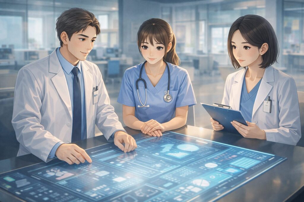 医療チームのディスカッション