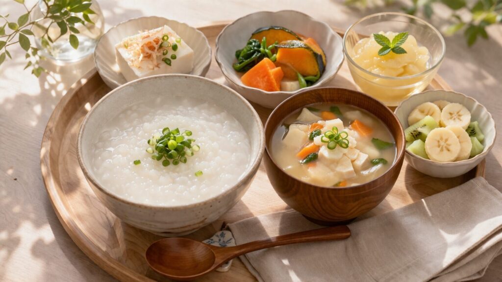 和風の朝食セット