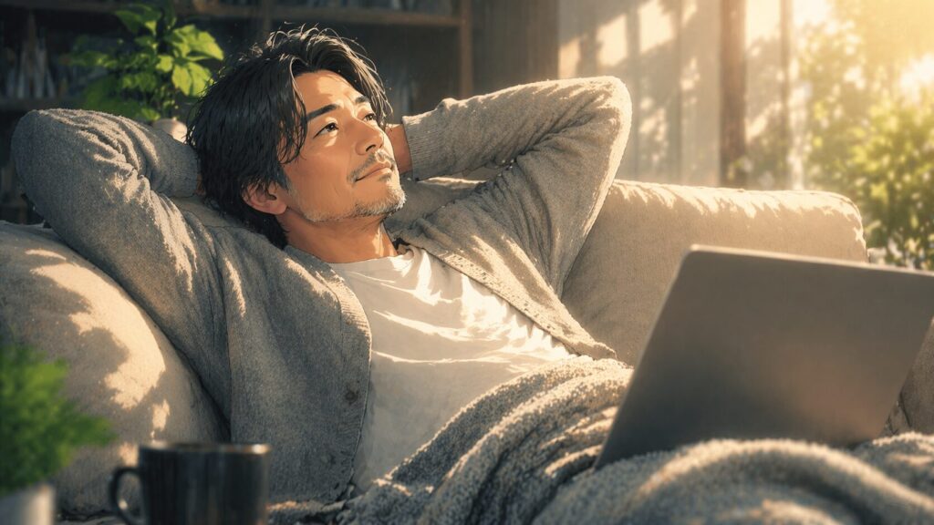 温かな午後のリラックスしたひととき