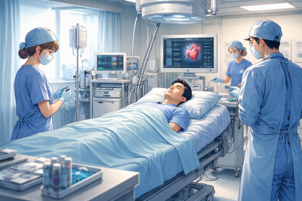 静かな手術室の準備