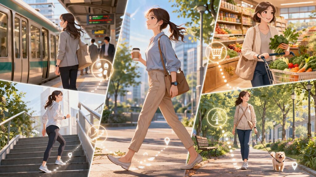 日常の歩行ライフスタイル