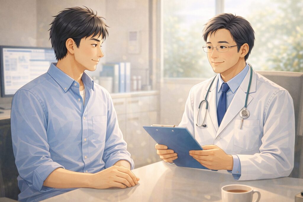 診察室での穏やかな対話 (1)