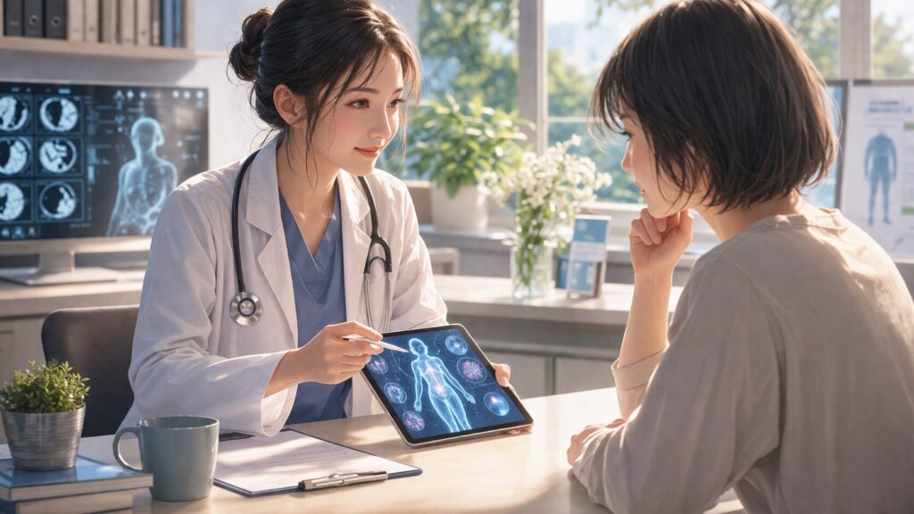 診察室での穏やかな対話