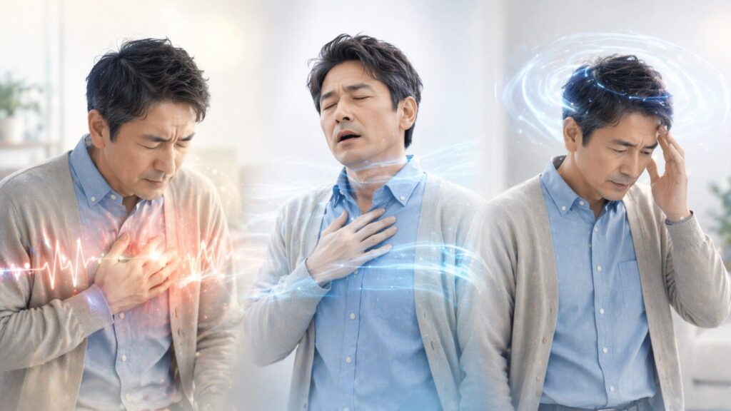 心臓の不調を示す三段階
