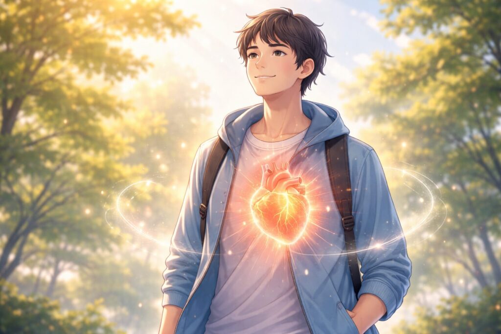 輝く心を持つ青年