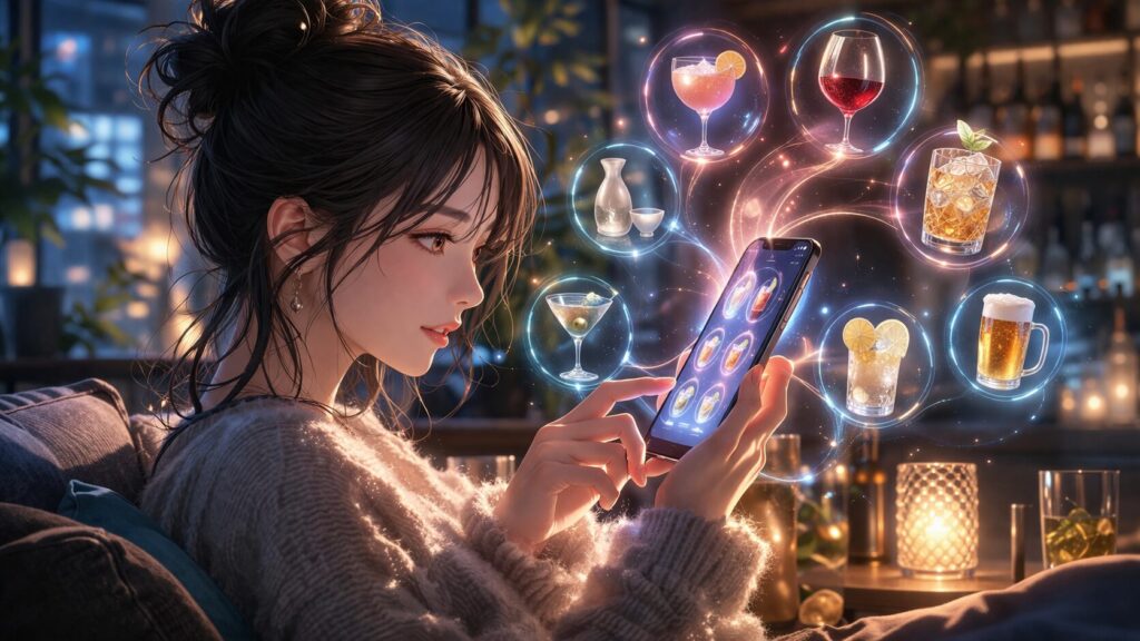 スマホで選ぶドリンクのひととき