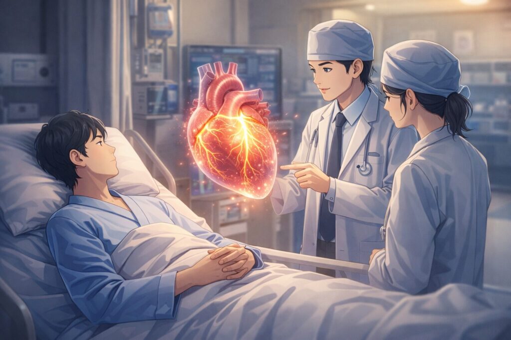 心臓のホログラム説明