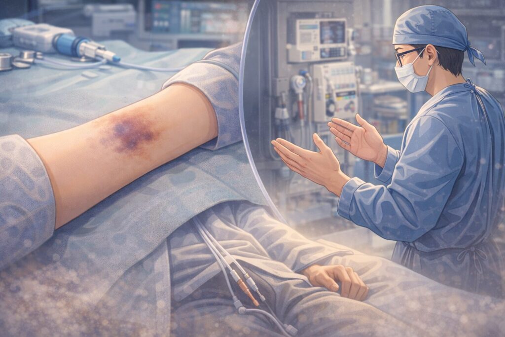 カテーテル治療後の説明