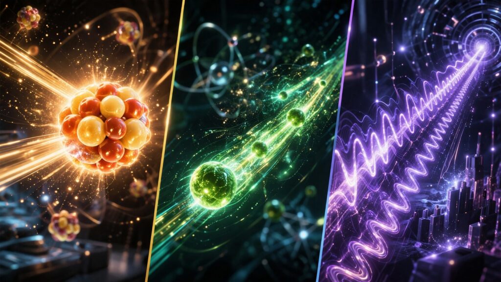 粒子の輝きと放射線