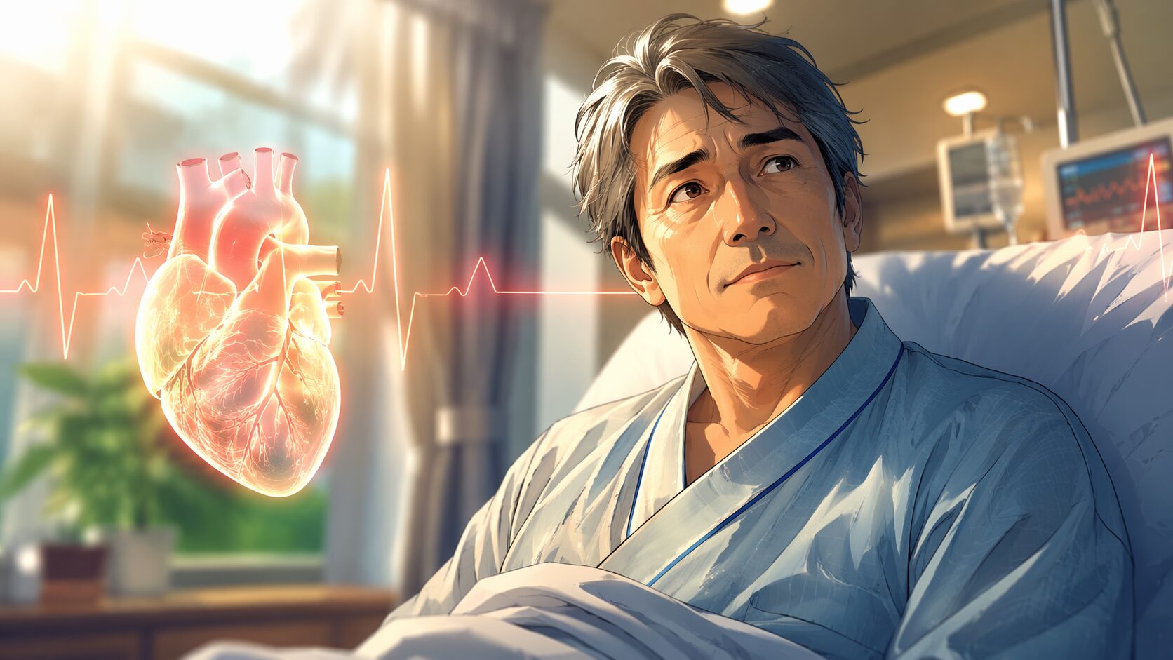 病室での診断シーン