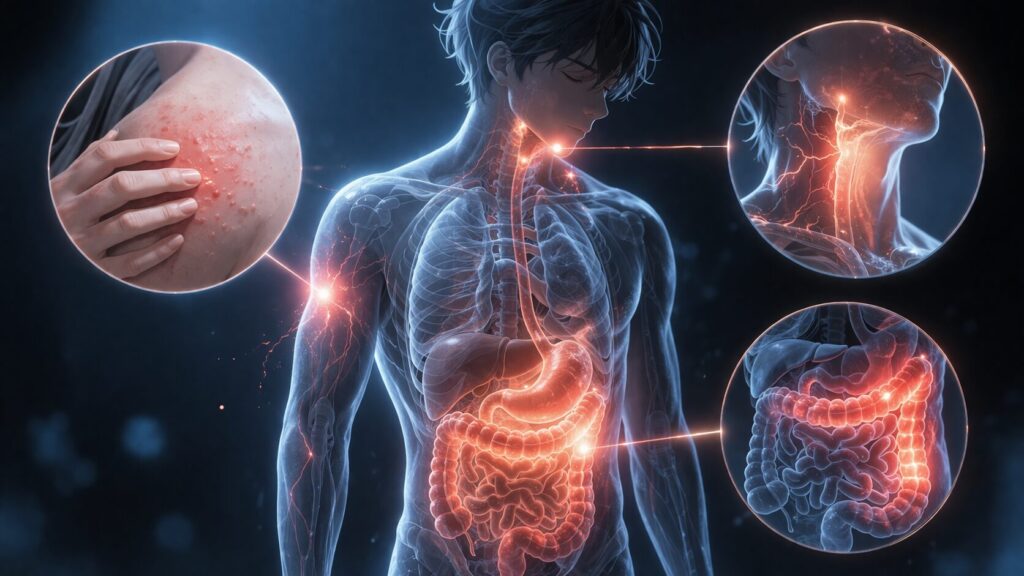 身体の内部と炎症のビジュアル