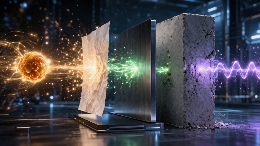 エネルギー障壁と光の衝突