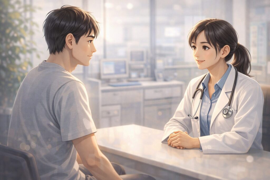 診察室での温かい対話