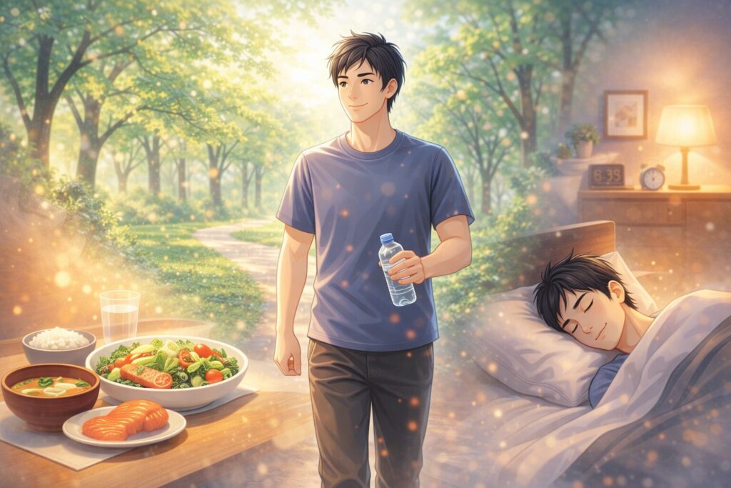 健康的な一日各シーン