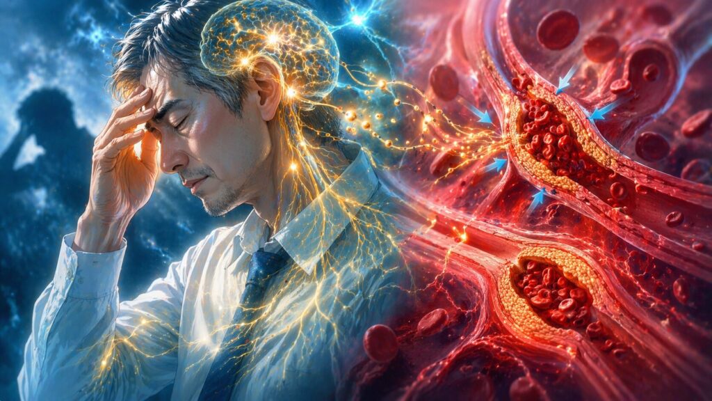 脳と血管の緊張のビジュアル