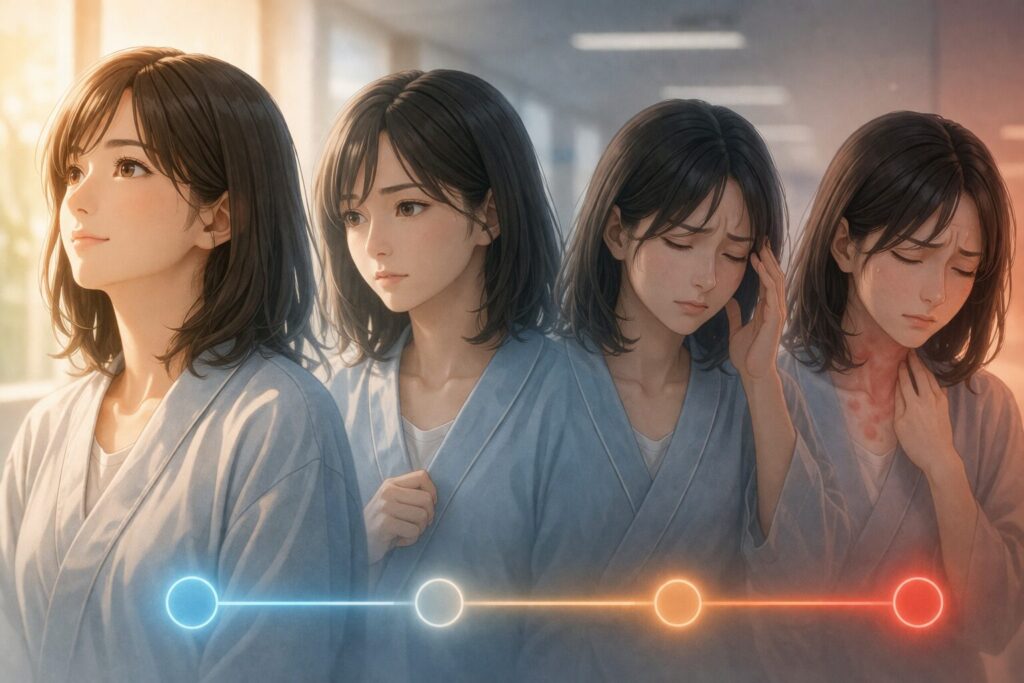 症状の進行に伴う変化