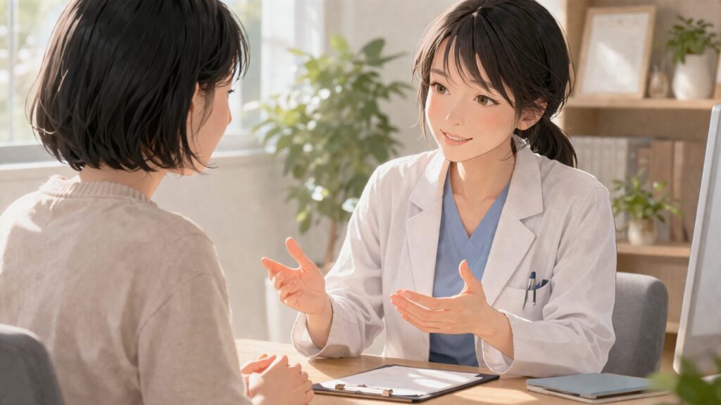 温かい相談室の光景