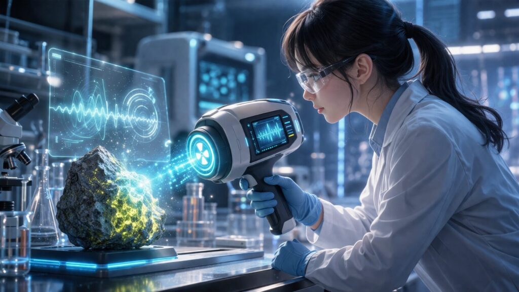 未来的なラボの科学者