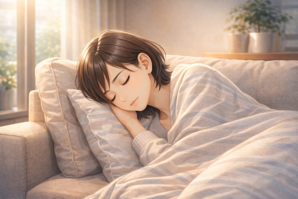 日差しの中で静かな昼寝