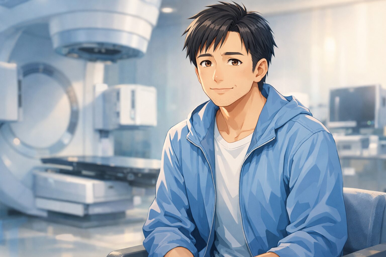 放射線治療センターでの静かな一瞬