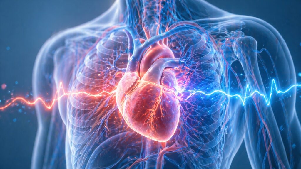 人体の心臓と血管のビジュアライゼーション