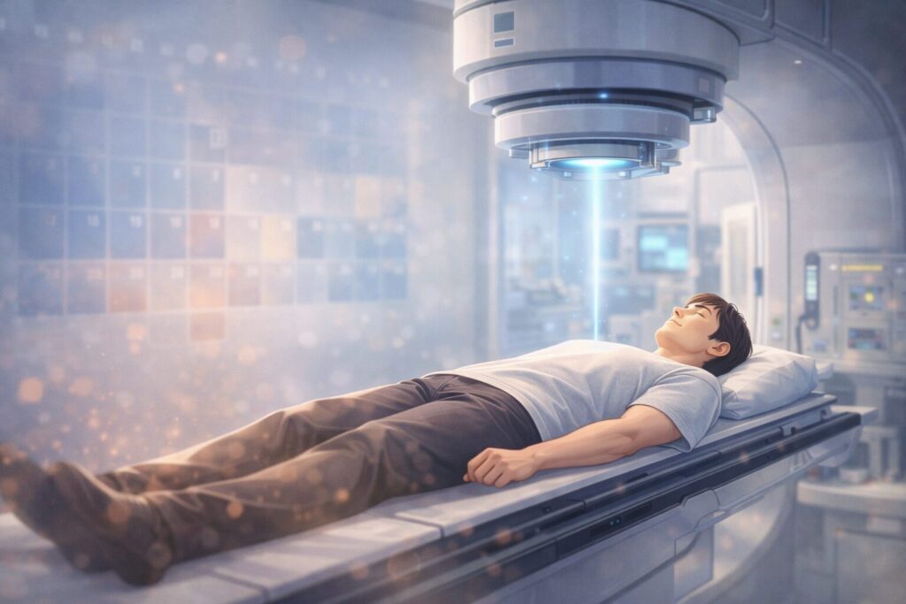 放射線治療を受ける患者