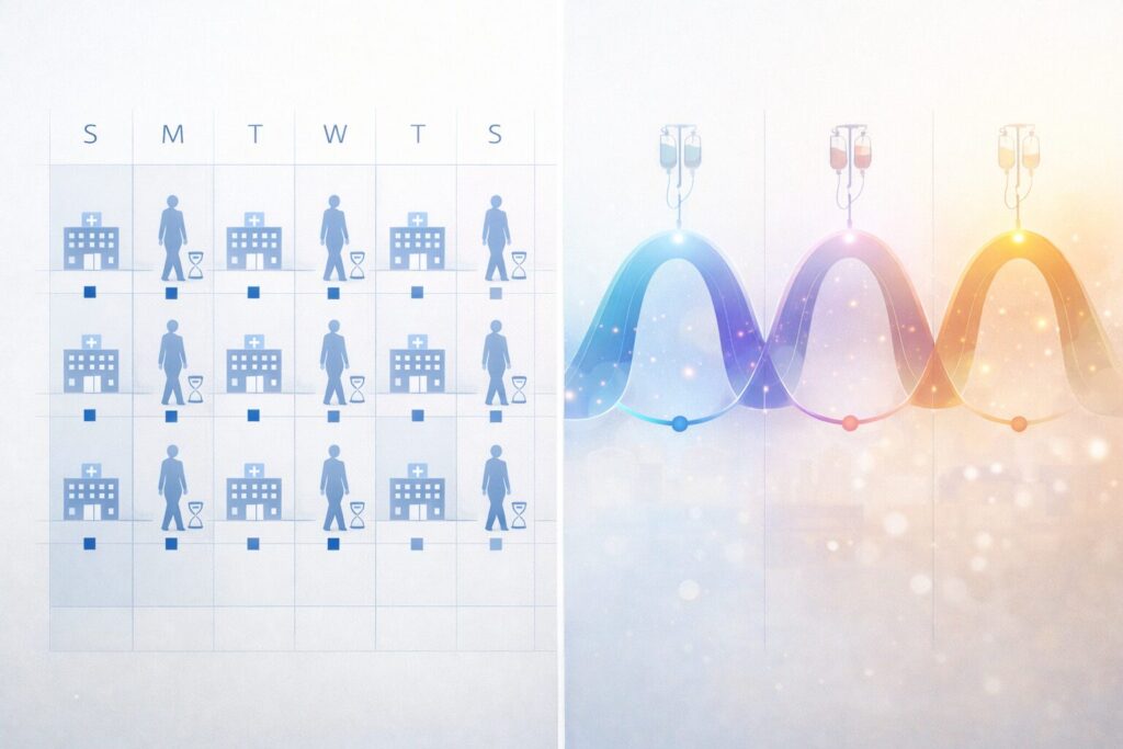 治療スケジュールの比較