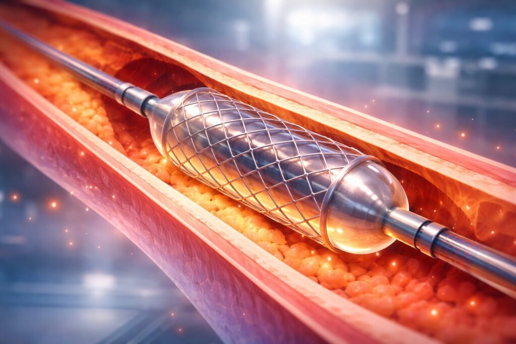 動脈内の金属ステント
